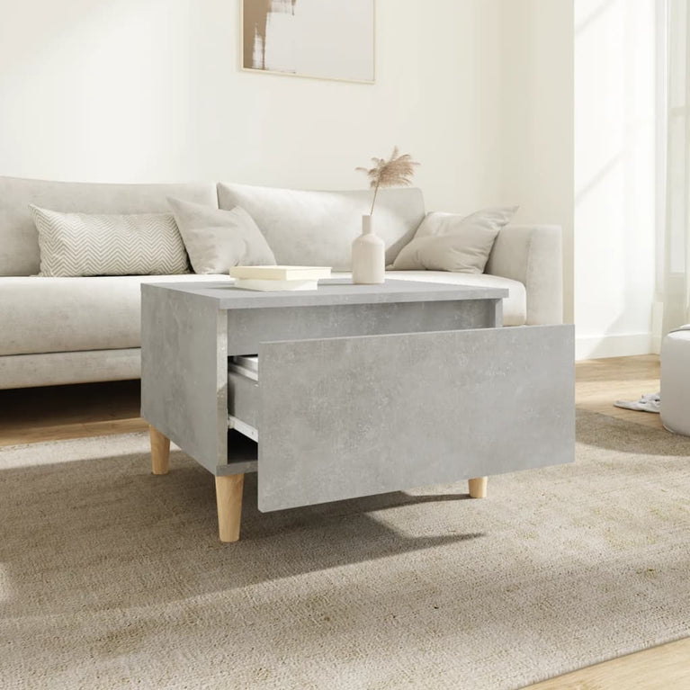 Bijzettafels 2 st 50x46x35 cm bewerkt hout betongrijs MeubelReus