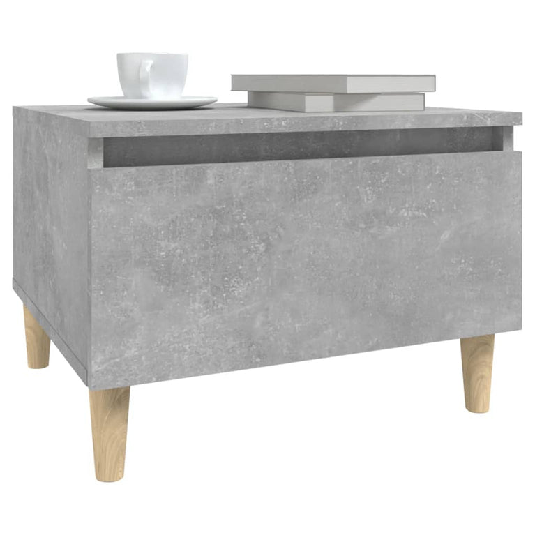 Bijzettafels 2 st 50x46x35 cm bewerkt hout betongrijs MeubelReus