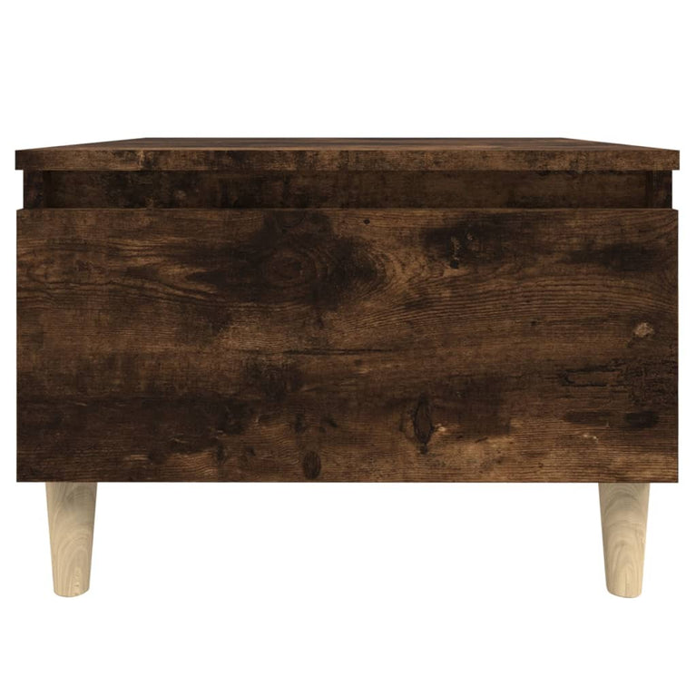 Bijzettafel 50x46x35 cm bewerkt hout gerookt eikenkleurig MeubelReus