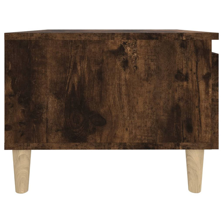 Bijzettafel 50x46x35 cm bewerkt hout gerookt eikenkleurig MeubelReus