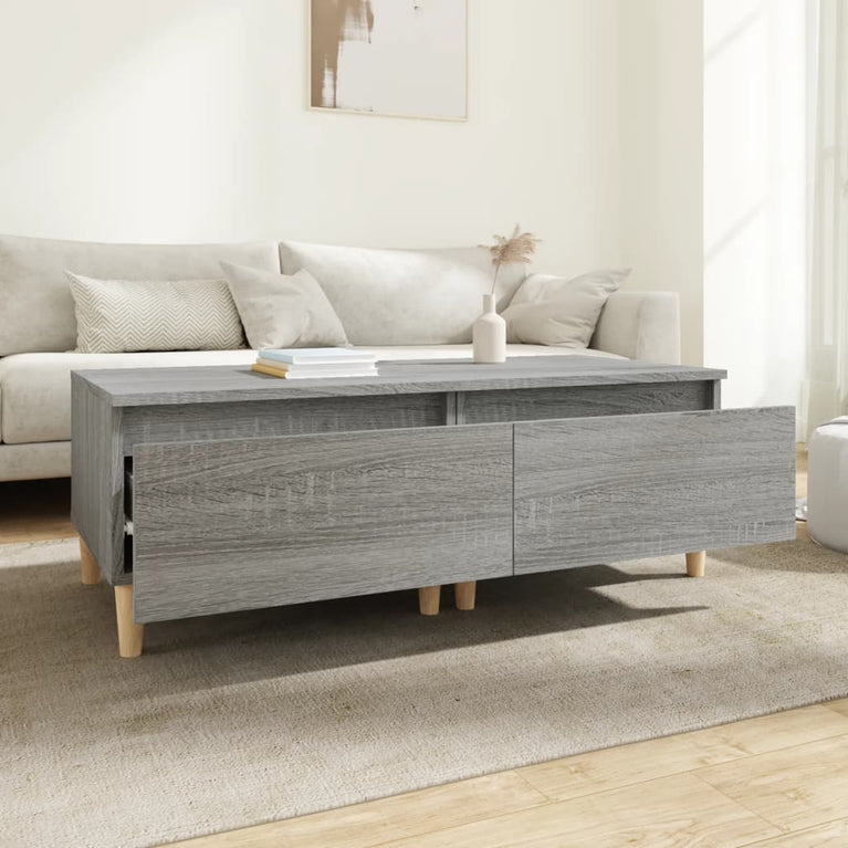 Bijzettafels 2 st 50x46x35 cm bewerkt hout grijs sonoma eiken MeubelReus