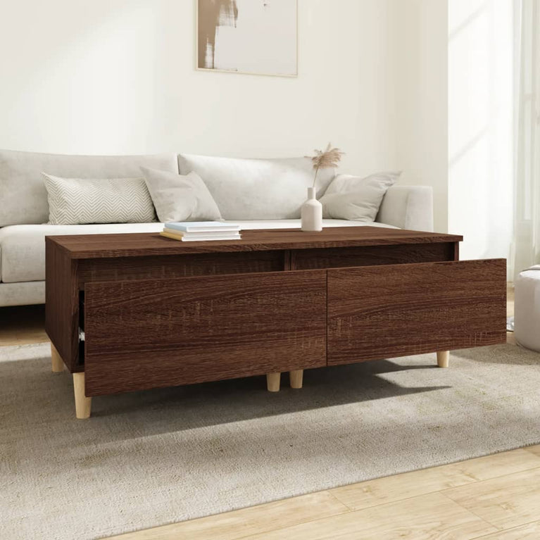Bijzettafels 2 st 50x46x35 cm bewerkt hout bruin eikenkleur MeubelReus