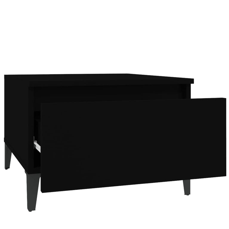 Bijzettafels 2 st 50x46x35 cm bewerkt hout zwart MeubelReus