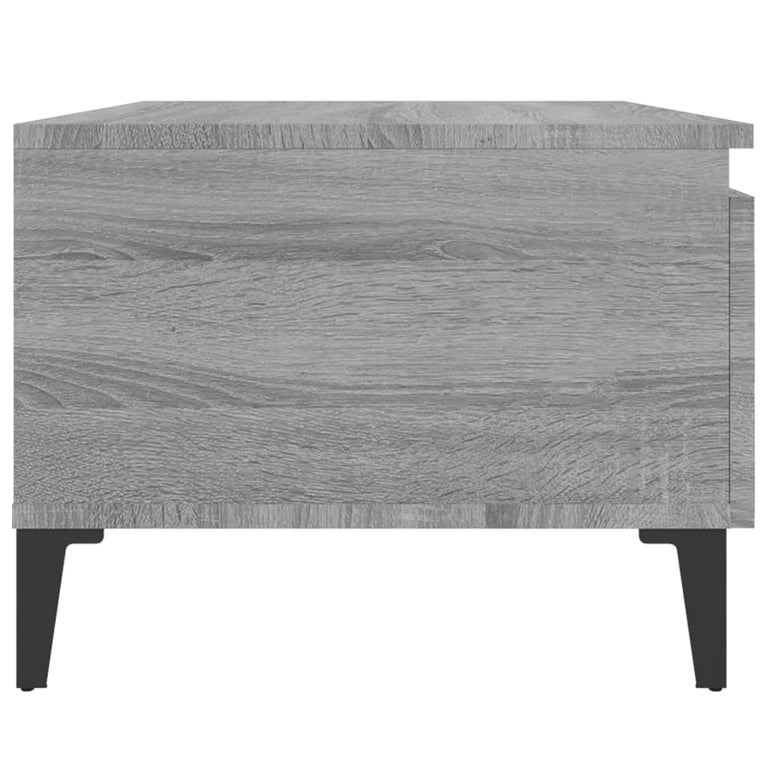 Bijzettafel 50x46x35 cm bewerkt hout grijs sonoma eikenkleurig MeubelReus