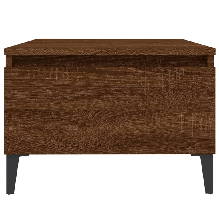 Bijzettafel 50x46x35 cm bewerkt hout bruin eikenkleur MeubelReus