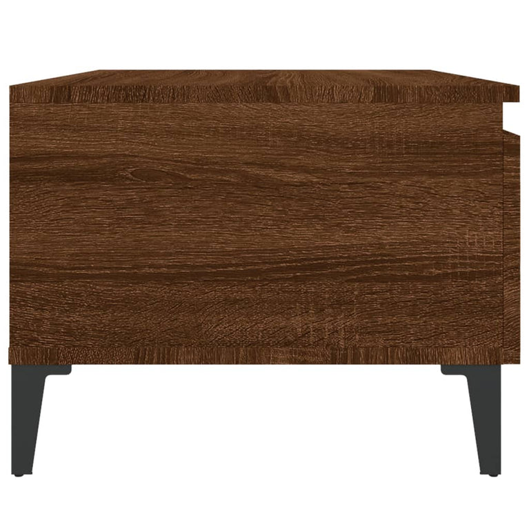 Bijzettafel 50x46x35 cm bewerkt hout bruin eikenkleur MeubelReus