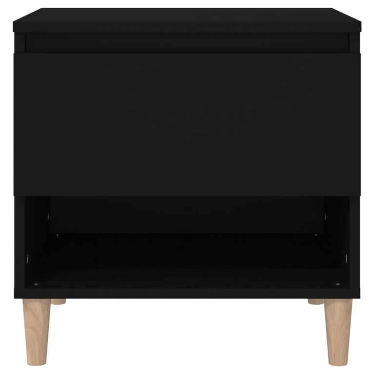 Nachtkastjes 2 st 50x46x50 cm bewerkt hout zwart MeubelReus