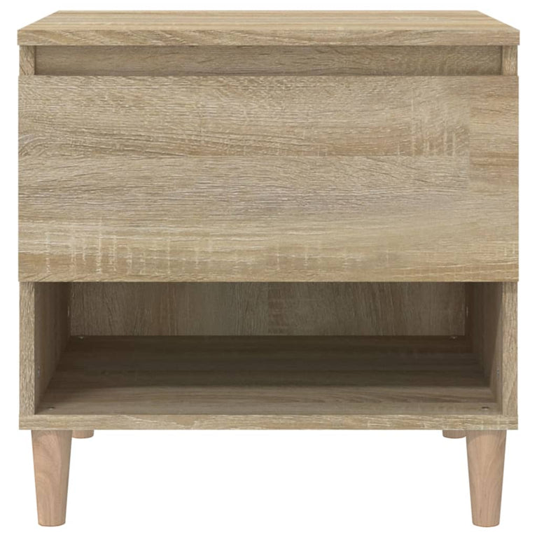 Nachtkastjes 2 st 50x46x50 cm bewerkt hout sonoma eikenkleurig MeubelReus