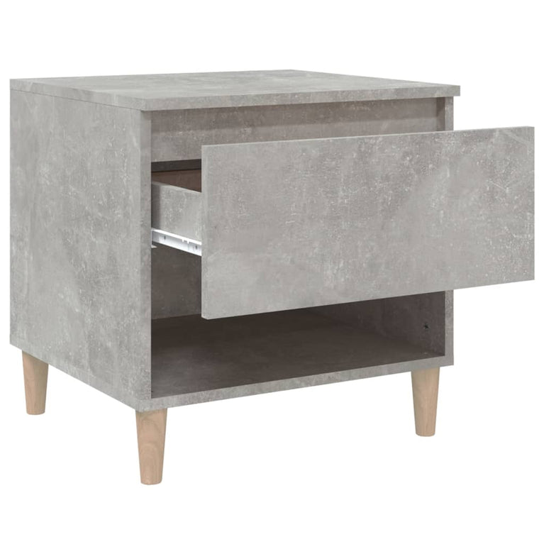 Nachtkastjes 2 st 50x46x50 cm bewerkt hout betongrijs MeubelReus