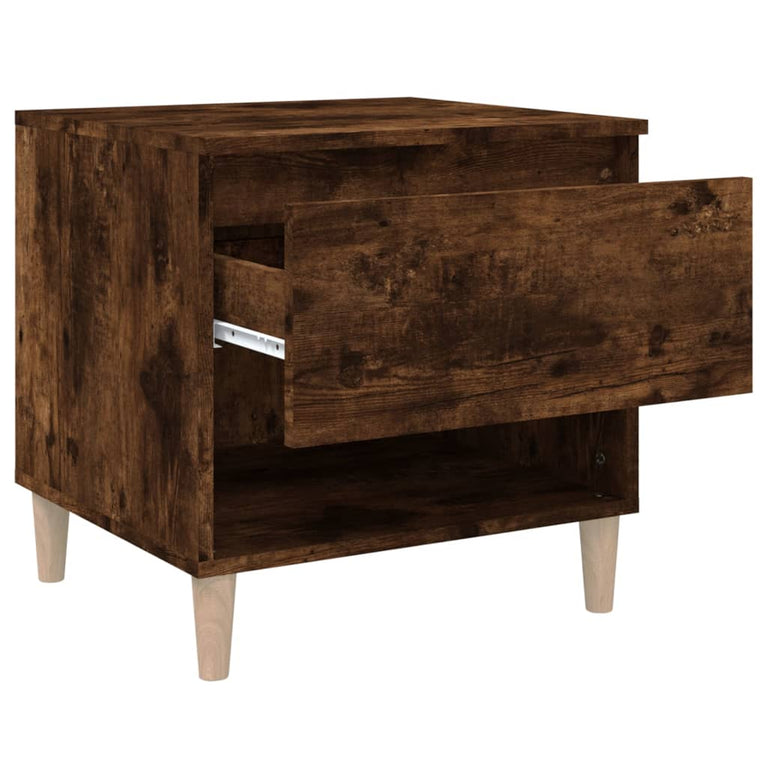 Nachtkastjes 2 st 50x46x50 cm bewerkt hout gerookt eikenkleurig MeubelReus