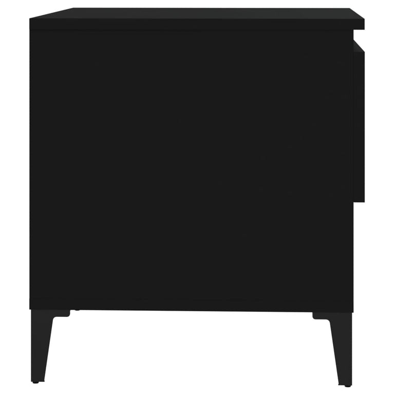 Bijzettafel 50x46x50 cm bewerkt hout zwart MeubelReus