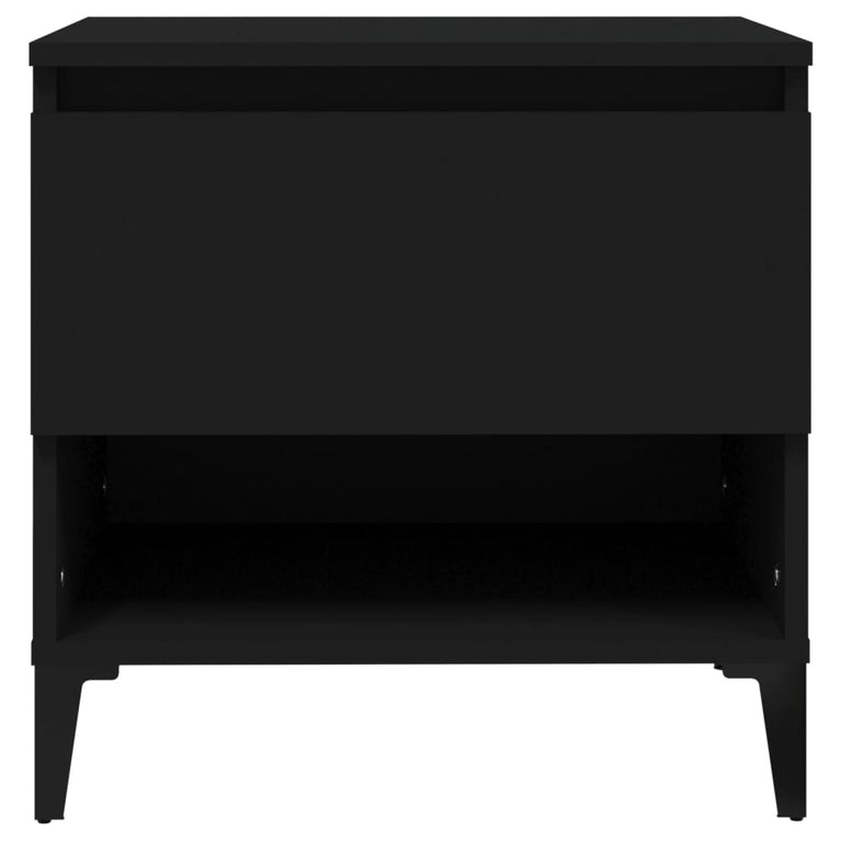 Bijzettafels 2 st 50x46x50 cm bewerkt hout zwart MeubelReus