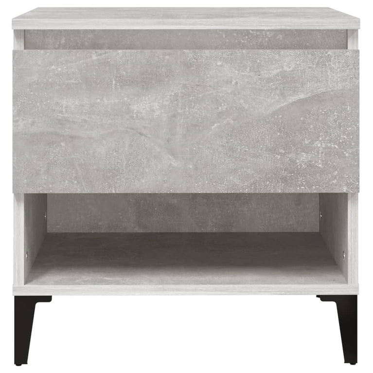 Bijzettafels 2 st 50x46x50 cm bewerkt hout betongrijs MeubelReus