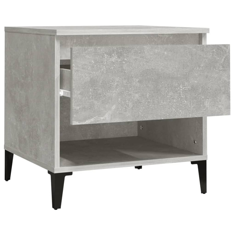 Bijzettafels 2 st 50x46x50 cm bewerkt hout betongrijs MeubelReus