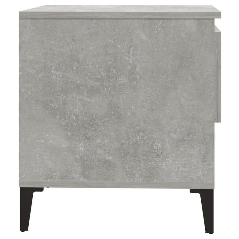 Bijzettafels 2 st 50x46x50 cm bewerkt hout betongrijs MeubelReus