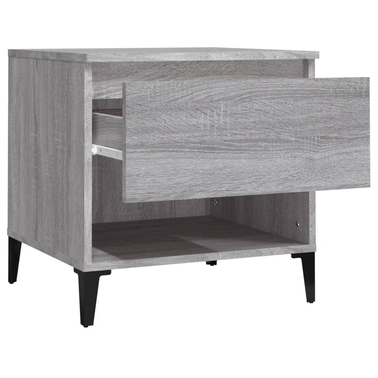 Bijzettafel 50x46x50 cm bewerkt hout grijs sonoma eikenkleur MeubelReus