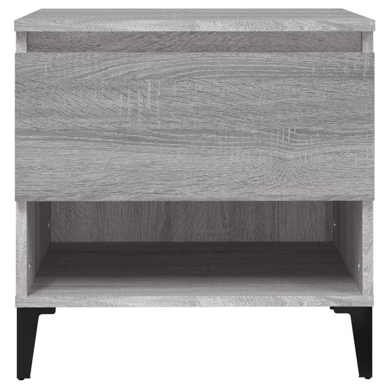 Bijzettafels 2 st 50x46x50 cm bewerkt hout grijs sonoma eiken MeubelReus
