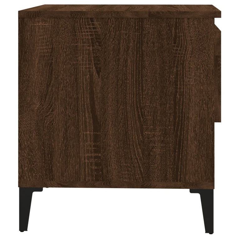 Bijzettafel 50x46x50 cm bewerkt hout bruin eikenkleur MeubelReus