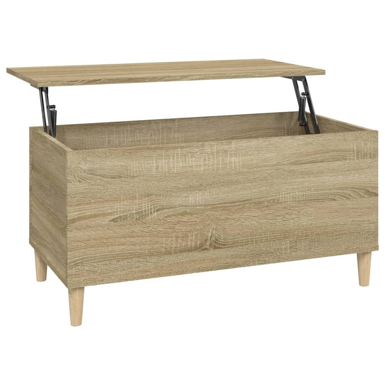 Salontafel 90x44,5x45 cm bewerkt hout sonoma eikenkleurig MeubelReus