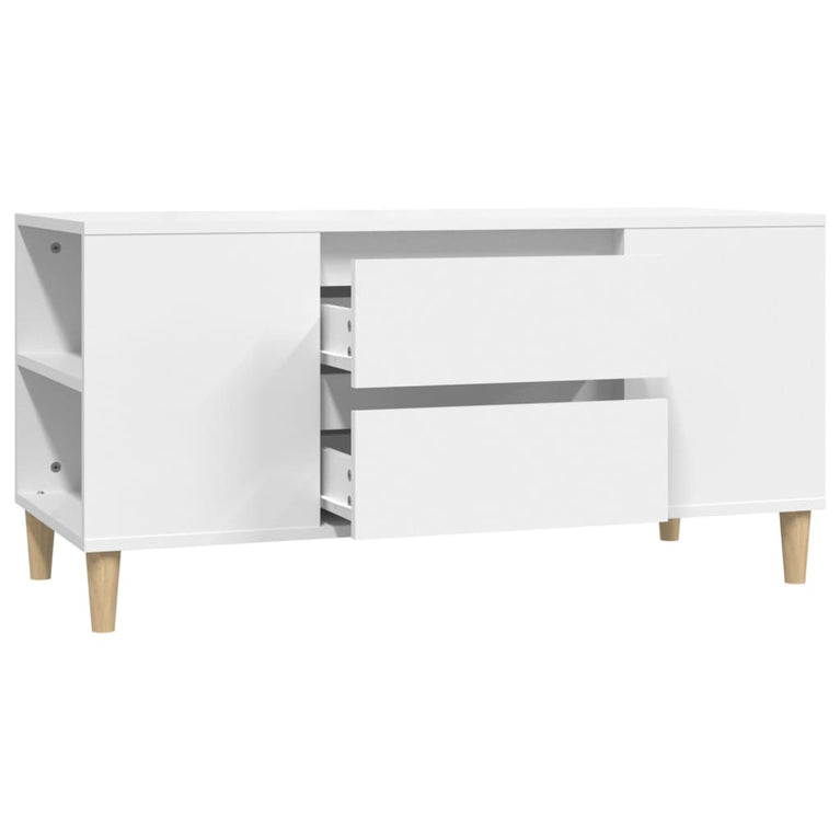 Tv-meubel 102x44,5x50 cm bewerkt hout wit MeubelReus