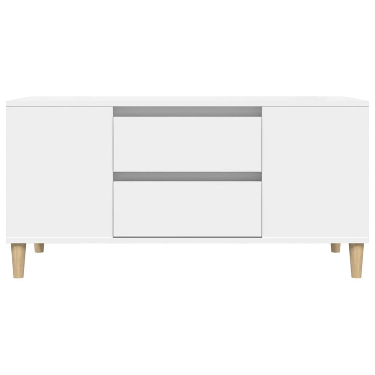 Tv-meubel 102x44,5x50 cm bewerkt hout wit MeubelReus