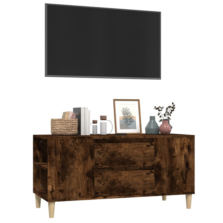 Tv-meubel 102x44,5x50 cm bewerkt hout gerookt eikenkleurig MeubelReus