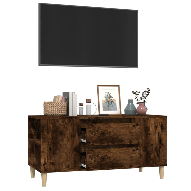 Tv-meubel 102x44,5x50 cm bewerkt hout gerookt eikenkleurig MeubelReus