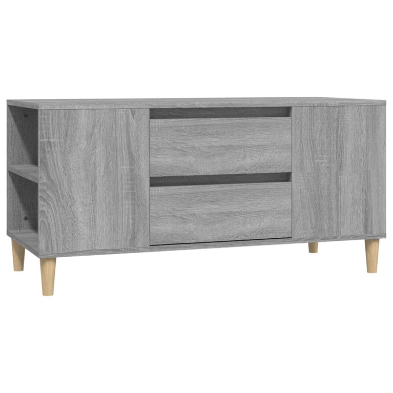 Tv-meubel 102x44,5x50 cm bewerkt hout grijs sonoma eikenkleurig MeubelReus