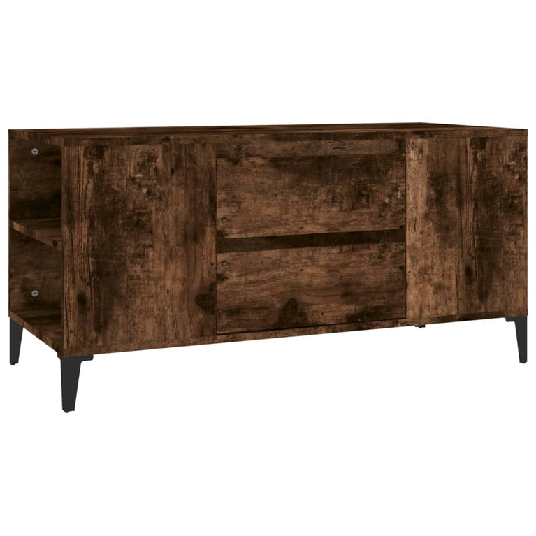 Tv-meubel 102x44,5x50 cm bewerkt hout gerookt eikenkleurig MeubelReus