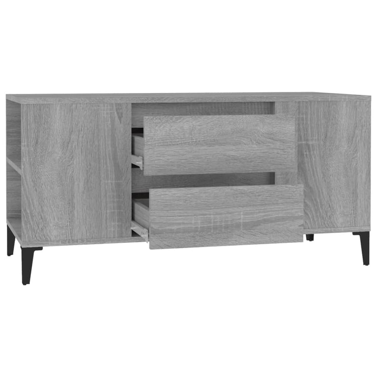 Tv-meubel 102x44,5x50 cm bewerkt hout grijs sonoma eikenkleurig MeubelReus