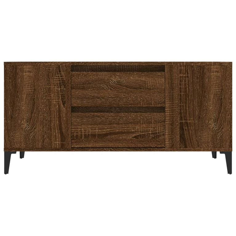 Tv-meubel 102x44,5x50 cm bewerkt hout bruin eikenkleur MeubelReus