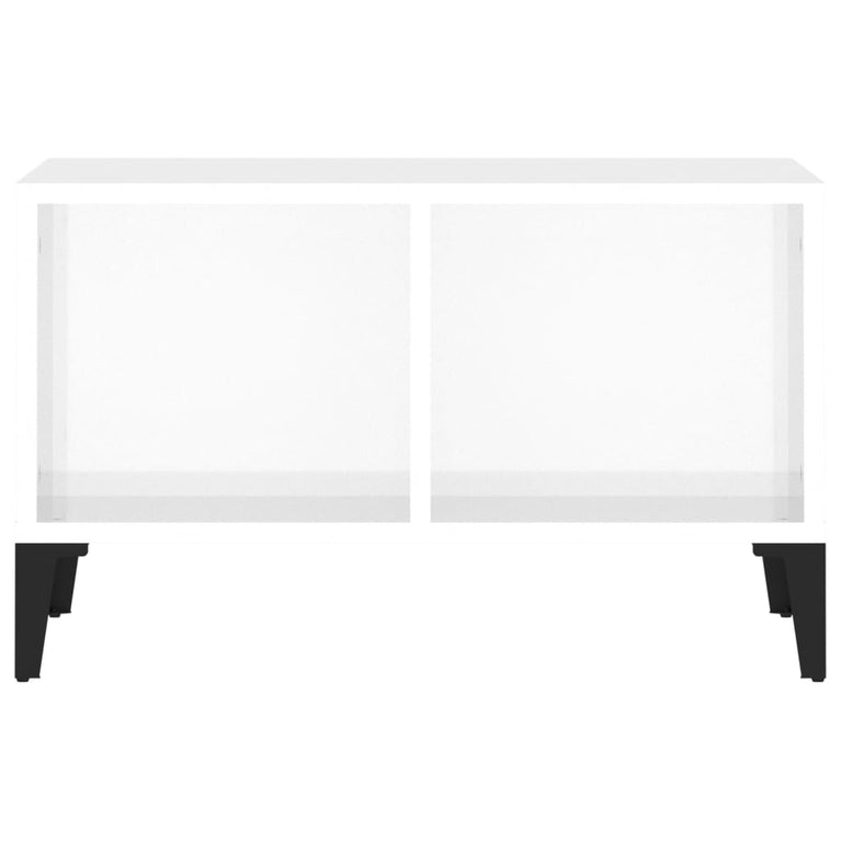 Salontafel 60x50x36,5 cm bewerkt hout hoogglans wit MeubelReus