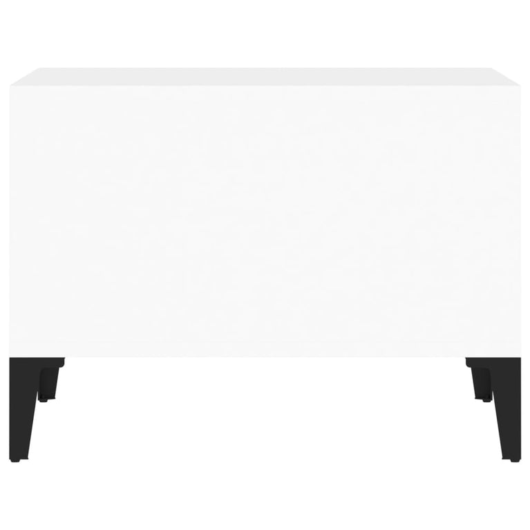 Salontafel 60x50x36,5 cm bewerkt hout hoogglans wit MeubelReus