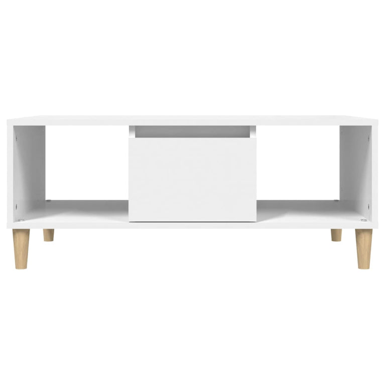 Salontafel 90x50x36,5 cm bewerkt hout wit MeubelReus