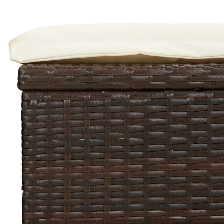 Ligbed 2-persoons met rond dak 211x112x140 cm poly rattan bruin MeubelReus