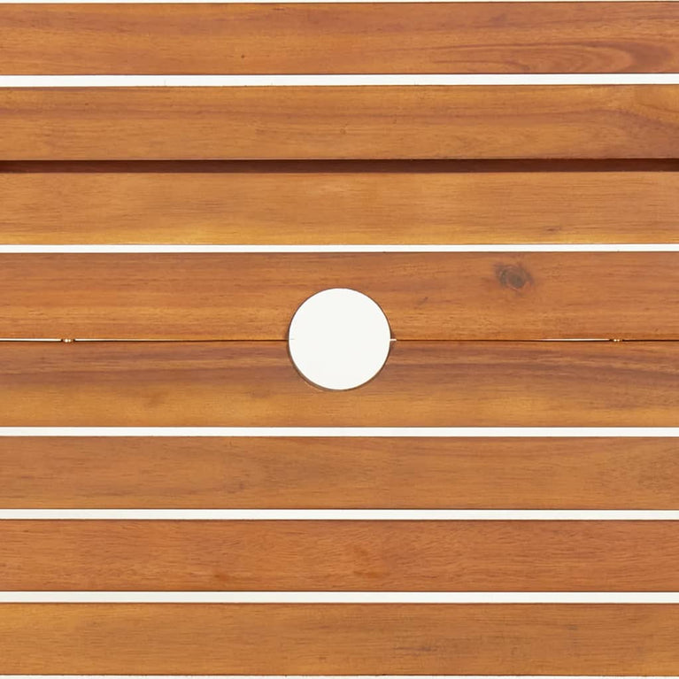 Tuintafel inklapbaar Ø 90x75 cm massief acaciahout
