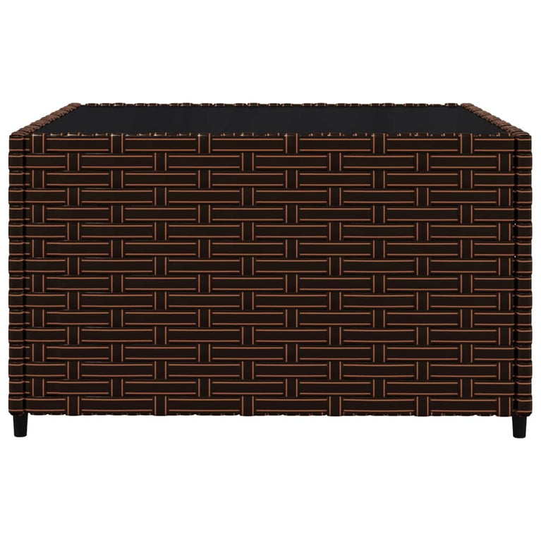 3-delige Loungeset met kussens poly rattan bruin MeubelReus