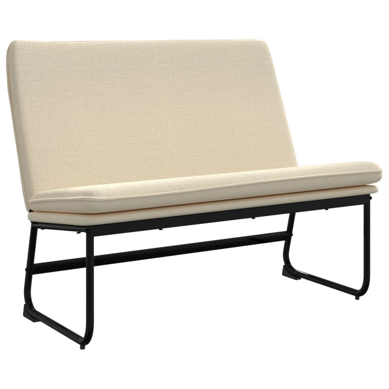 Bankje 100x75x76 cm stof crèmekleurig MeubelReus