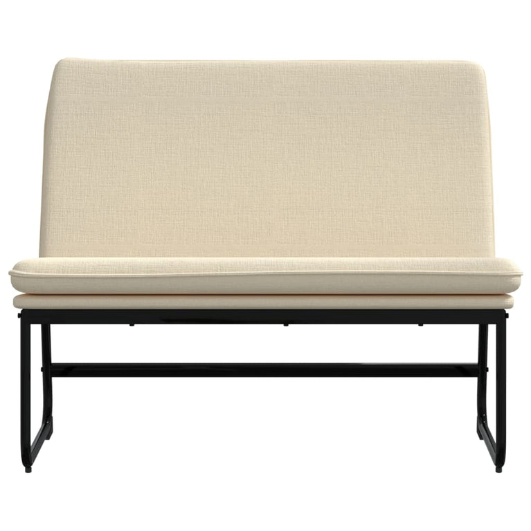Bankje 100x75x76 cm stof crèmekleurig MeubelReus