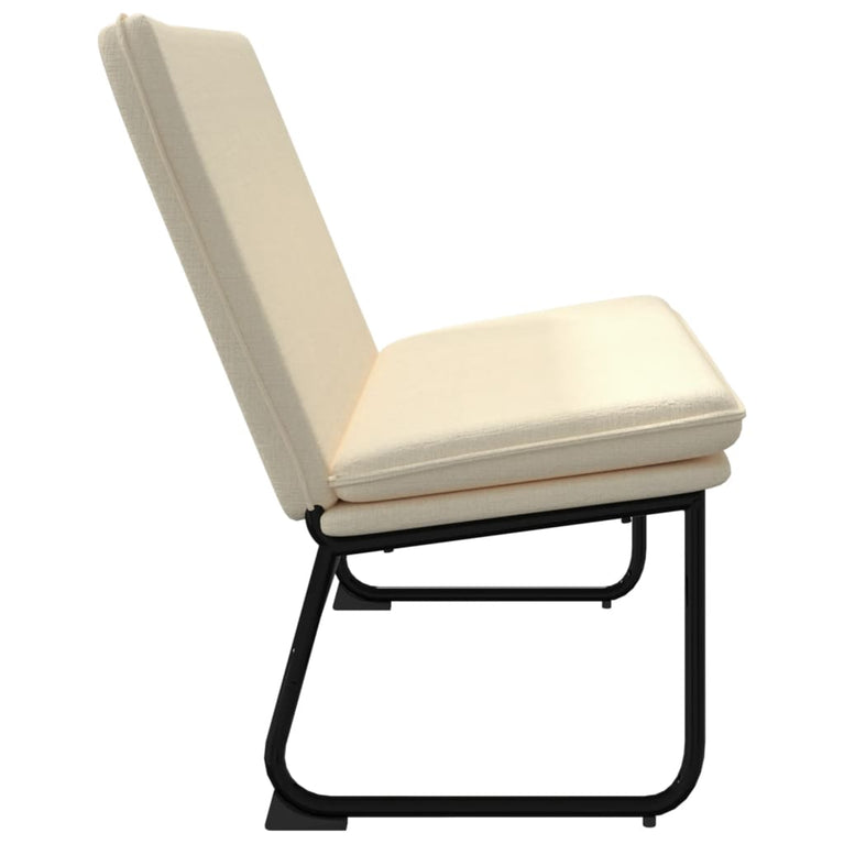 Bankje 100x75x76 cm stof crèmekleurig MeubelReus
