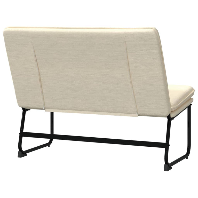 Bankje 100x75x76 cm stof crèmekleurig MeubelReus