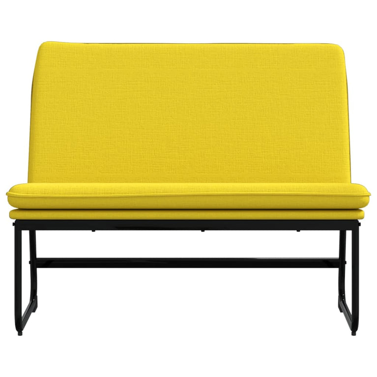 Bankje 100x75x76 cm stof lichtgeel MeubelReus