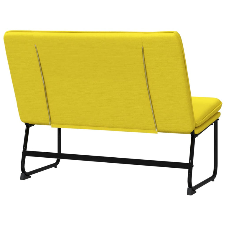 Bankje 100x75x76 cm stof lichtgeel MeubelReus