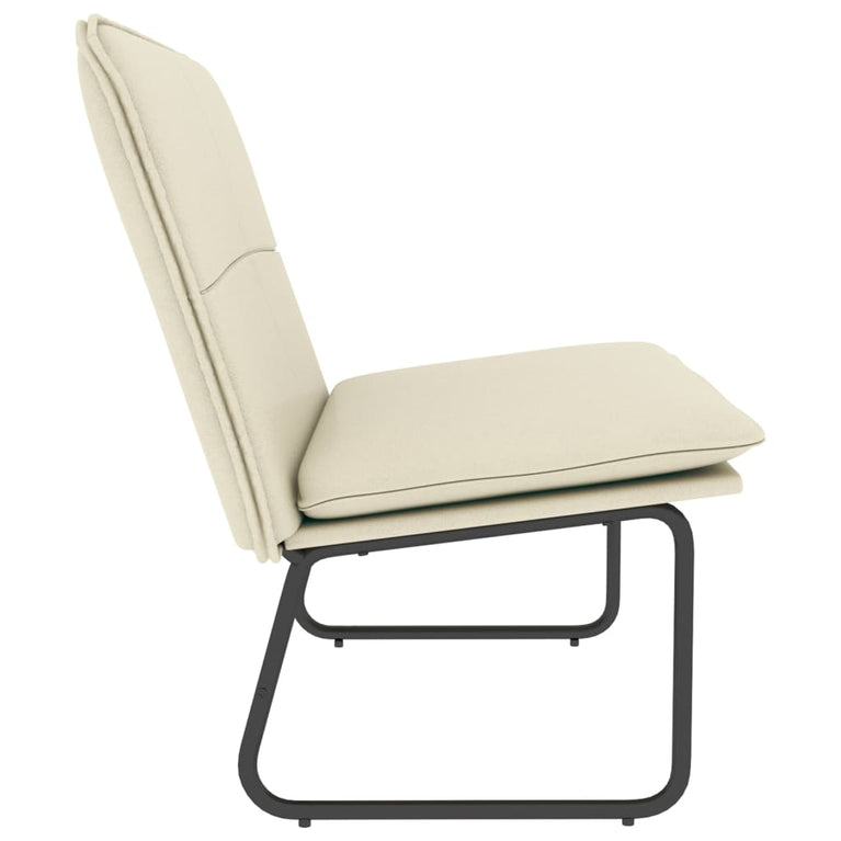 Bankje 100x75x76 cm kunstleer crèmekleurig MeubelReus