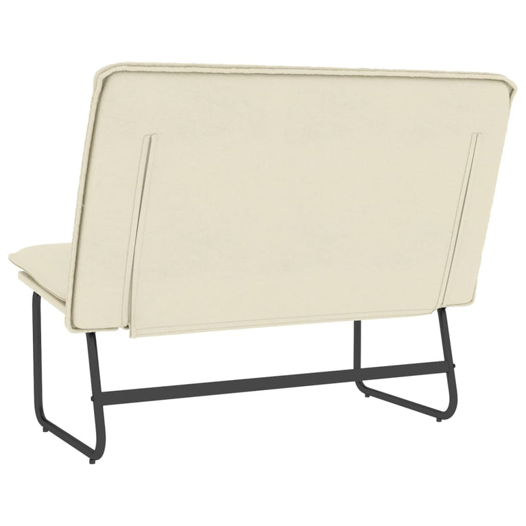 Bankje 100x75x76 cm kunstleer crèmekleurig MeubelReus