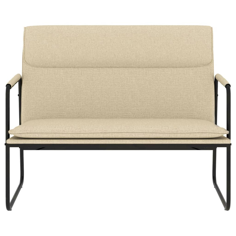 Bankje 100x64x80 cm stof crèmekleurig MeubelReus