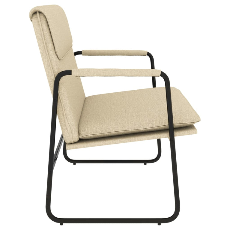 Bankje 100x64x80 cm stof crèmekleurig MeubelReus