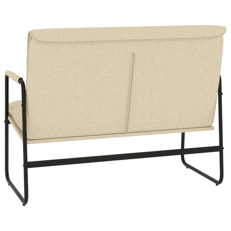 Bankje 100x64x80 cm stof crèmekleurig MeubelReus