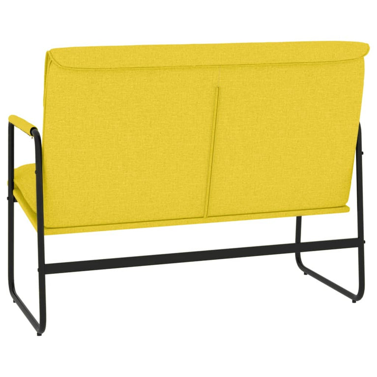 Bankje 100x64x80 cm stof lichtgeel MeubelReus