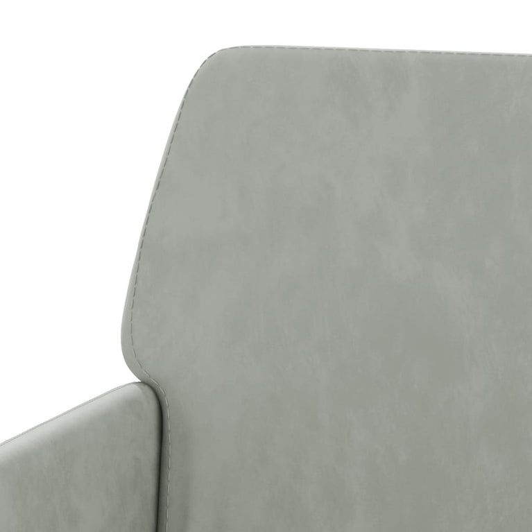 Bankje 108x79x79 cm fluweel lichtgrijs MeubelReus